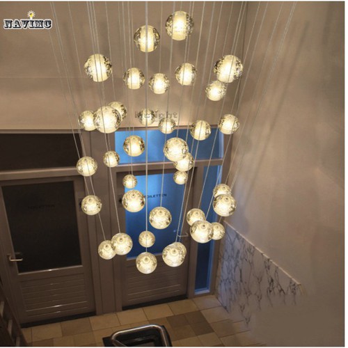 [HCM]ĐÈN THẢ GIỌT NƯỚC PHA LÊ - ĐÈN THẢ THÔNG TẦNG ( ĐÃ BAO GỒM BÓNG LED G4 )