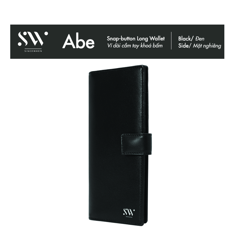 Ví dài Sincewhen ABE nắp gập khoá bấm (Snap-button Long Wallet)