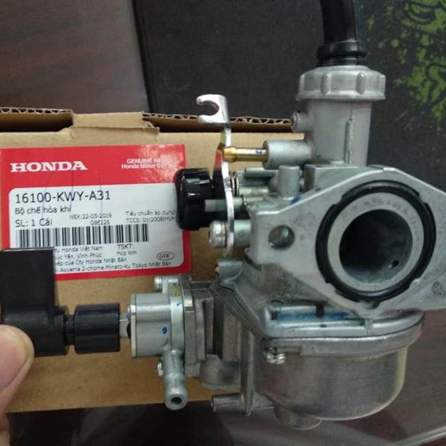 Bình xăng con chế hòa khí xe wave alpha 100 2006-2016 zin