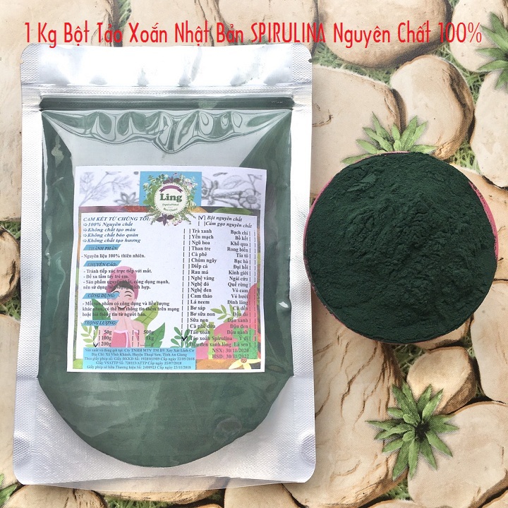[Hàng Cao Cấp] Bột Tảo Xoắn Nhật Bản SPIRULINA 500g/1kg Nguyên Chất Thiên Nhiên 100%