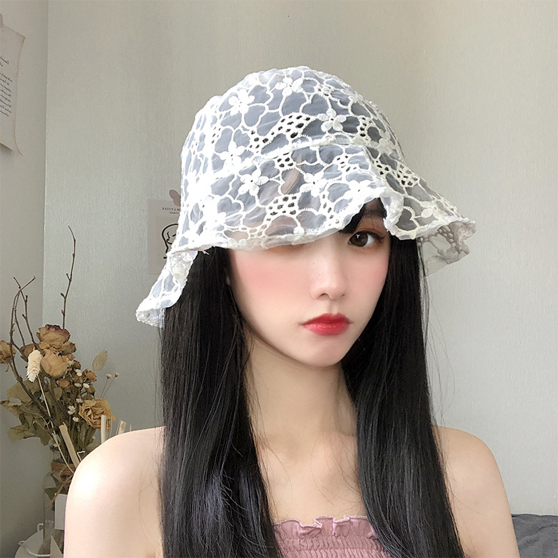 Transparent lace flower sun hat L1683 - LoanTay