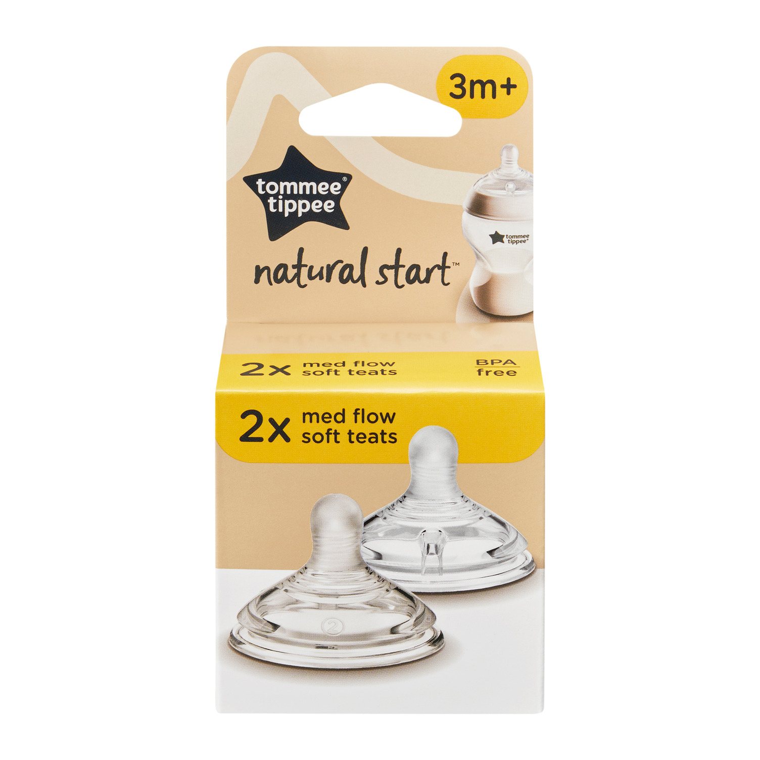 Núm Ty Silicon Siêu Mềm Tự Nhiên Cho Bé Tommee Tippee Natural Start (Vỉ Đôi, Tách Lẻ)