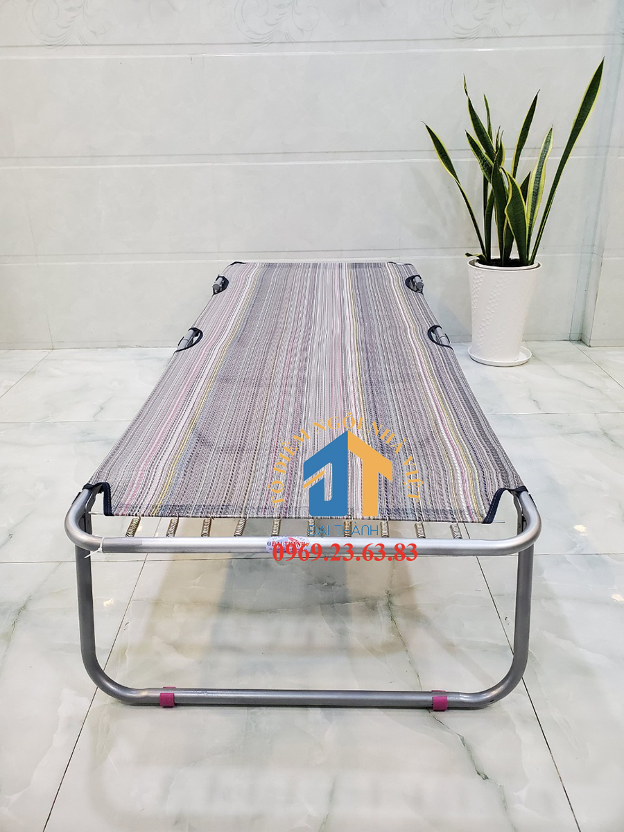 Giường  xếp lưới khung sắt cỡ lớn - GX02 (RỘNG 80CM X DÀI 2M)