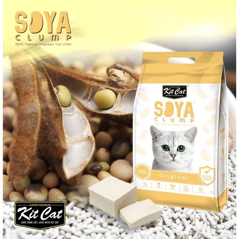 Cát đậu nành cho mèo - Kitcat soya 7 lít