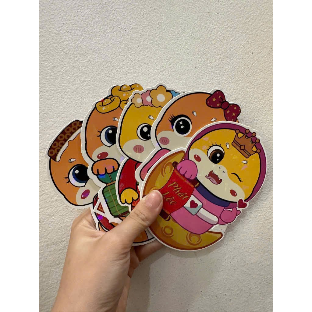Combo 50 lì xì chibi mẫu rắn năm 2025 siêu hót