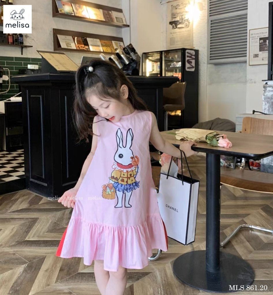 [NEW ARRIVAL] ĐẦM HỒNG BÉ GÁI CON THỎ SIÊU CUTE