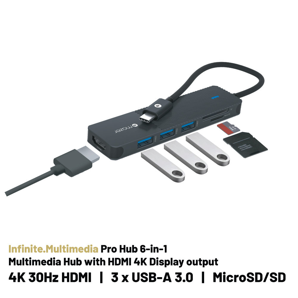 Cổng Chuyển Đổi Mazer Infinite.HUB Pro 6-in-1 USB-C