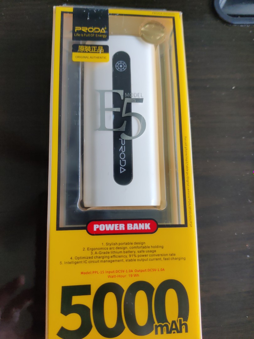 Sạc dự phòng Proda E5 5000 mAh