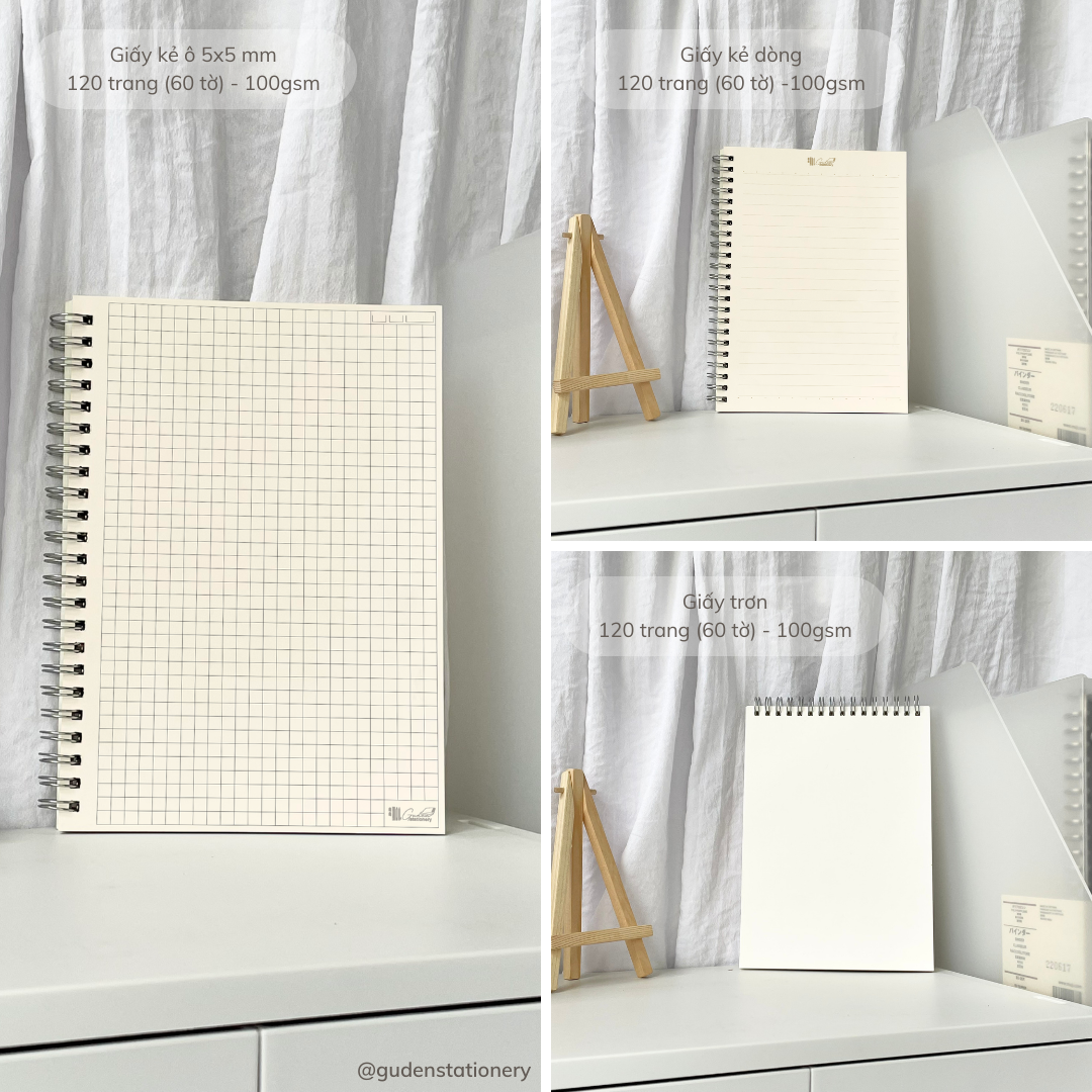 Sổ tay cỡ A5 mèo Basic 120 trang_Guden Stationery