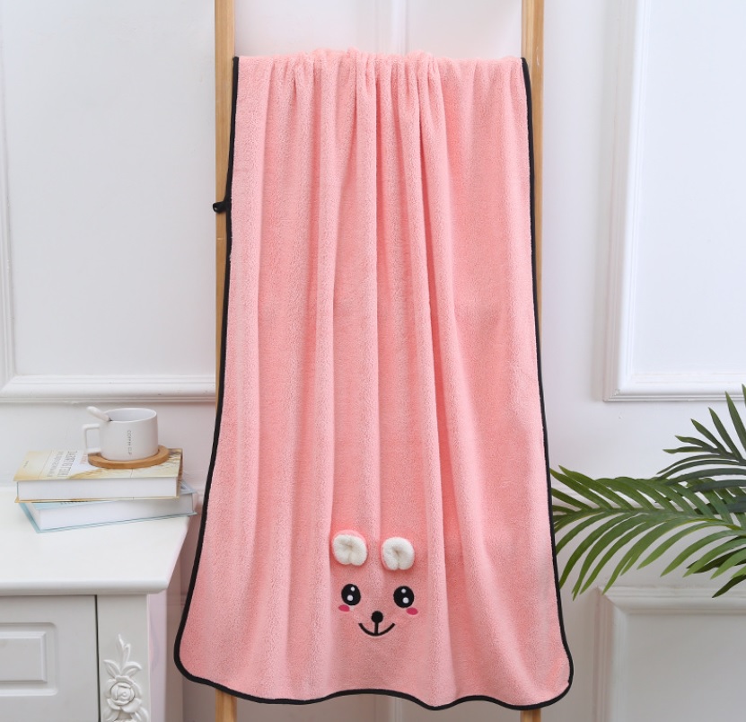 Khăn tắm khổ lớn 70x140 - khăn tắm hàn quốc cho người lớn hình thú siêu dễ thương - khăn tắm cao cấp dày dặn lông mềm mịn thấm hút cực tốt