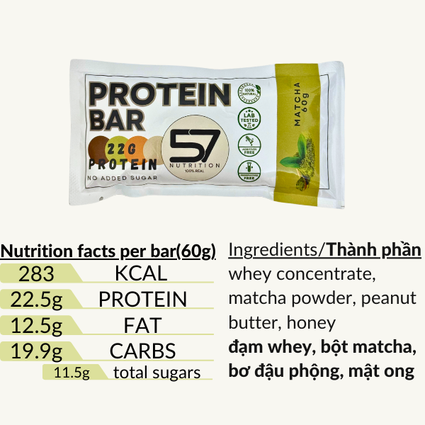 Thanh Protein Bar | 22g PROTEIN | 57 Nutrition