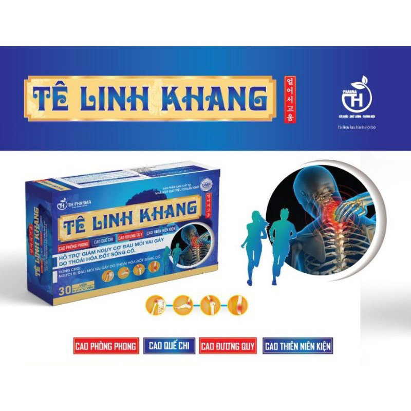 Viên uống tê linh khang - Hỗ trợ giảm đau mỏi vai gáy, tê bì chân tay ( hộp 30v)