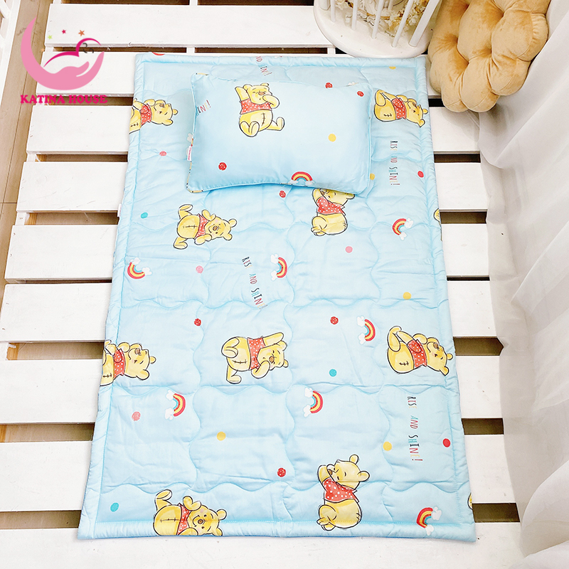 Bag gift 70x100cm cute pattern Soft Tencel mattress baby cushion set-premium antibacterial breathable waterproof mattress