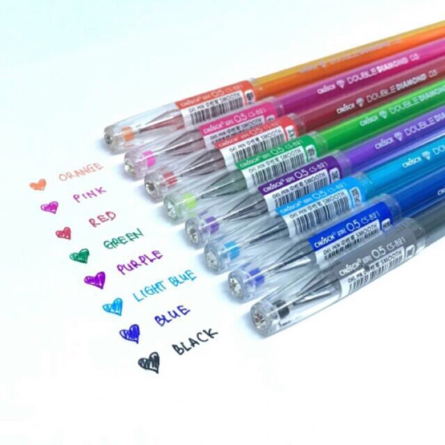 Bút bi viết gel mực nước chosch cs 821 ngòi 0.5mm đủ màu
