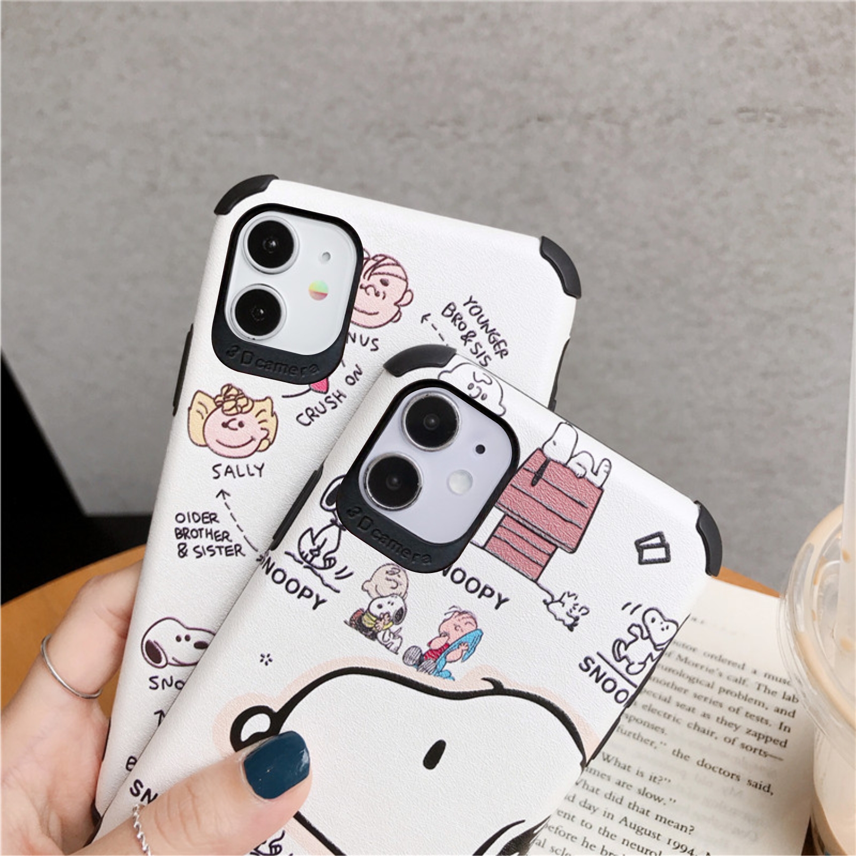 Ốp Lưng Da IMD Snoopy x Brown
