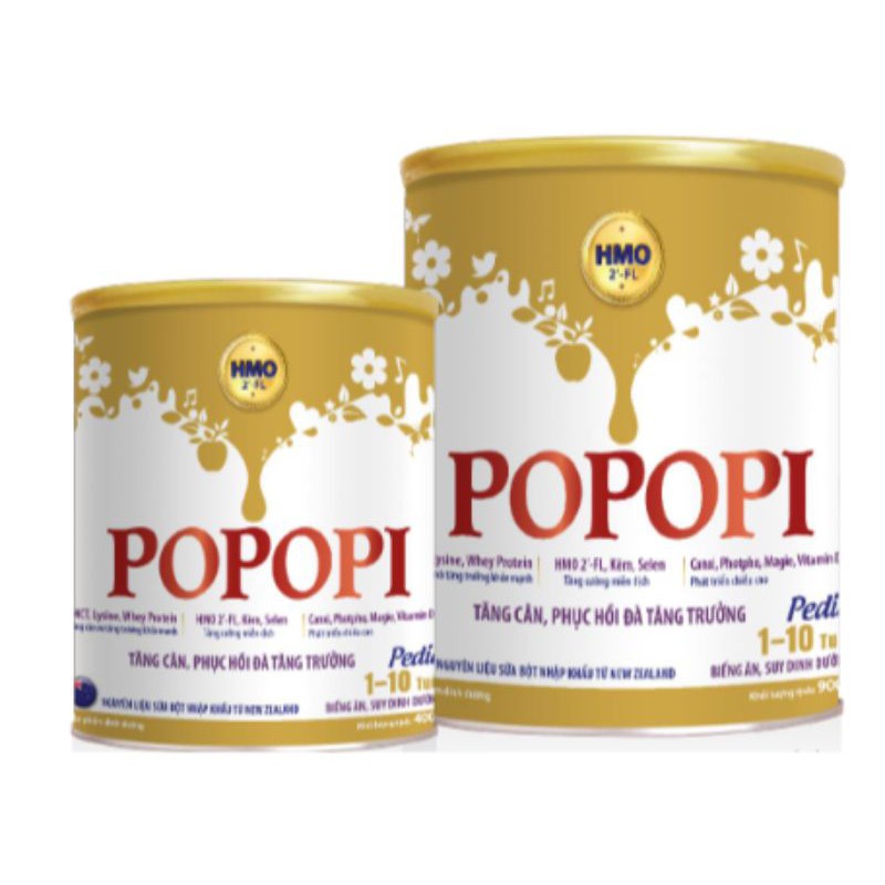 Sữa popopi pedia cho bé từ 1 đến 10 tuổi 400gram/900gram