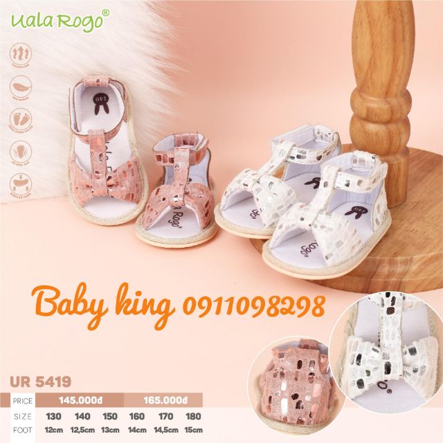 [HCM]Uala&rogo. Giày tập đi cho bé UR 5419