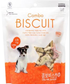 DINH DƯỠNG CAO CHO CHÓ Bánh bích quy hỗn hợp cho chó BOWWOW 220g - Ăn vặt thumbnail