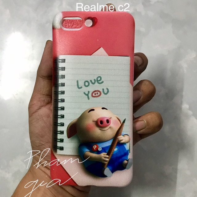 Ốp lưng hình realme c2 (mẫu heo series)