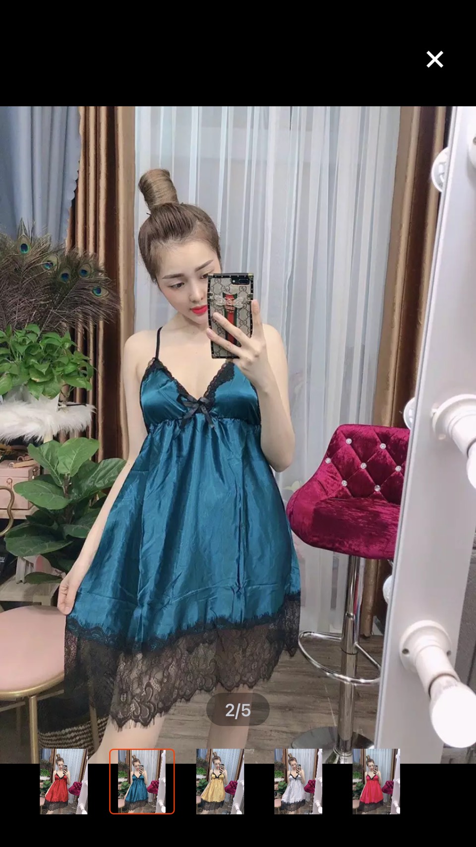 ĐẦM PHI BÓNG PHỐI REN ĐEN FREESIZE DƯỚI 55KG