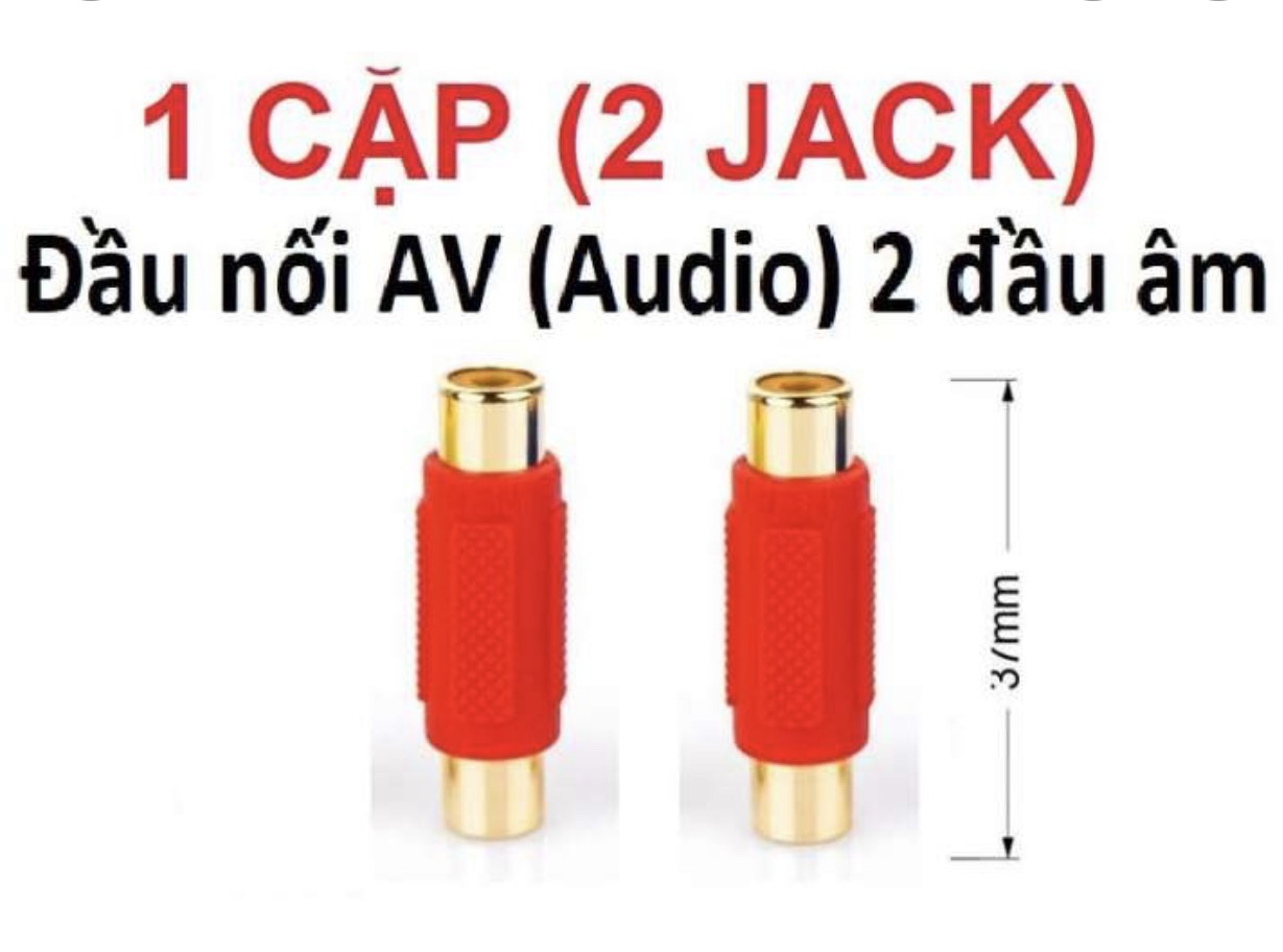 [HCM]Combo 2 Đầu nối cáp loa AV/Audio (bông sen) 2 đầu âm (jack nối AV RCA)