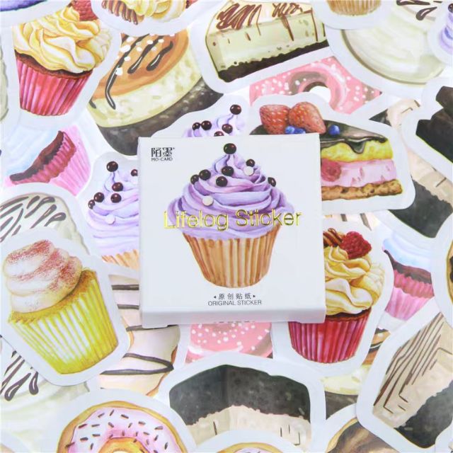 Set 45 miếng dán hình bánh ngọt dễ thương 1
