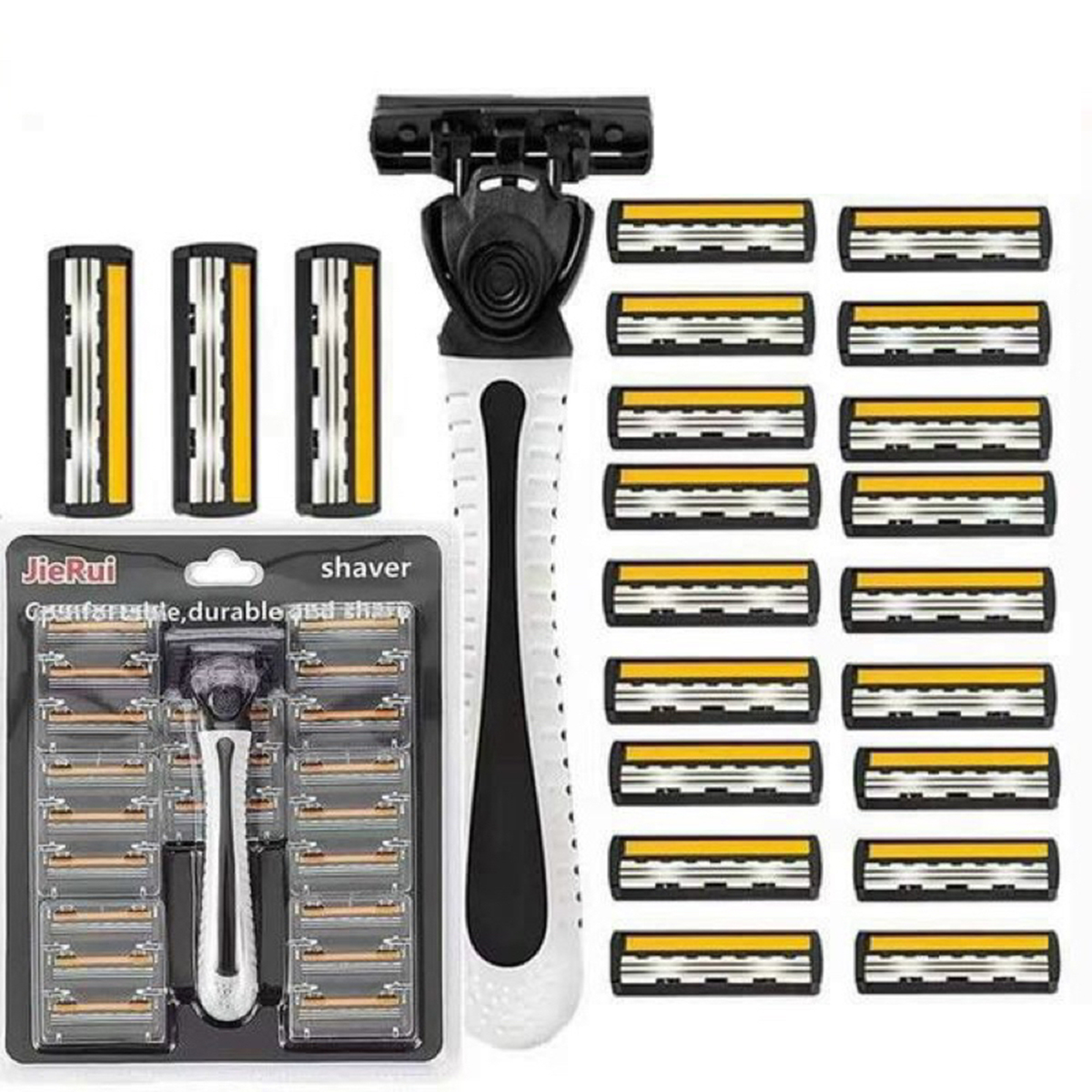 Hộp 21 lưỡi dao cạo râu & dao cạo jierui siêu bền siêu tốt