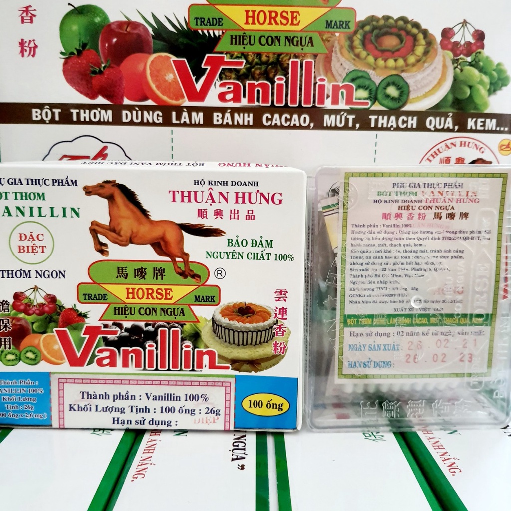 (HT) vani / bột Vani Thuận Hưng(vỉ 10 ống)