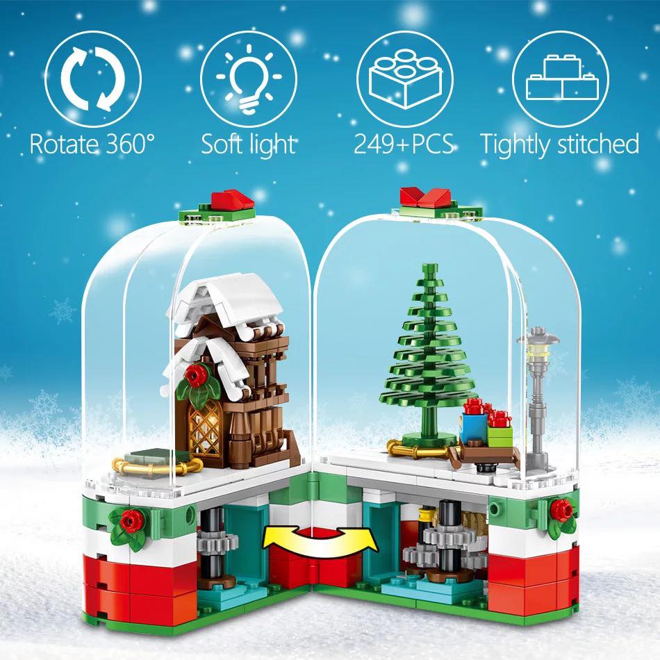 Box light--assembled Lego Xmas