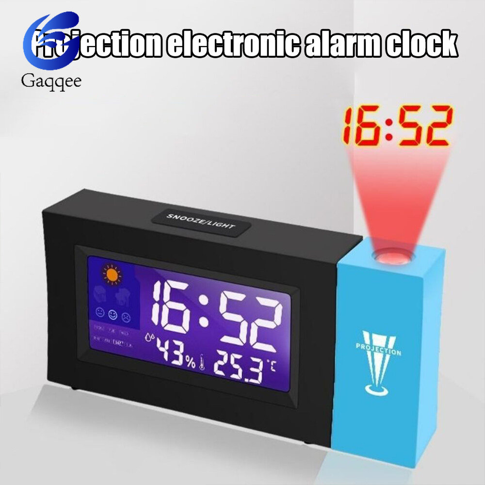 ZIR Projection Alarm Clock Digital Clock Projector on Ceiling with Temperature Display Dual Alarms Weather Forecast