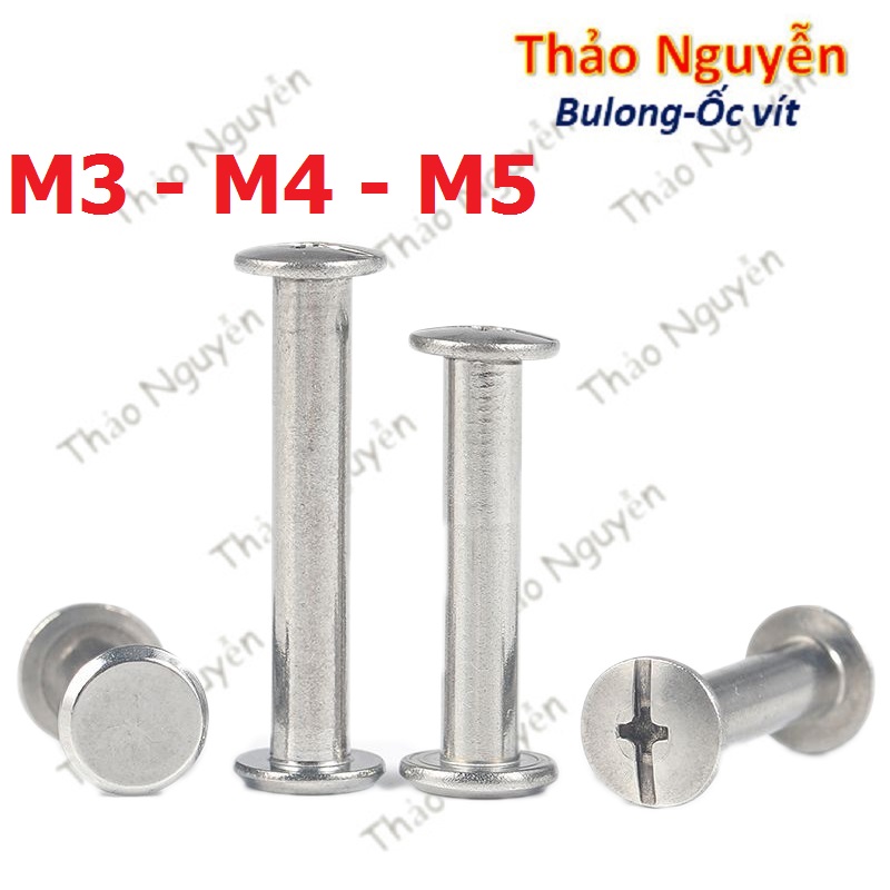 Đinh tán inox, đinh tán vặn ren inox 304 đầu Pake 3ly 4 ly 5ly