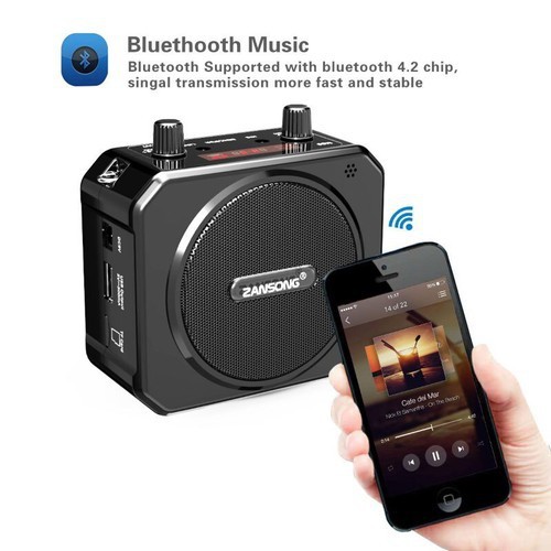 [ Mẫu Mới 2020 ] Loa Trợ Giảng, Máy Trợ Giảng Không Dây Zansong M80, Máy Trợ Giảng Bluetooth - Mic Không Dây - Hàng Nhập Cao Cấp, Hỗ Trợ FM RADIO,USB,Thẻ Nhớ,Chơi Nhạc MP3,Ghi Âm,Thiết Bị Hỗ Trợ Giảng Dạy Bảo Hành 12 Tháng 1 Đổi 1