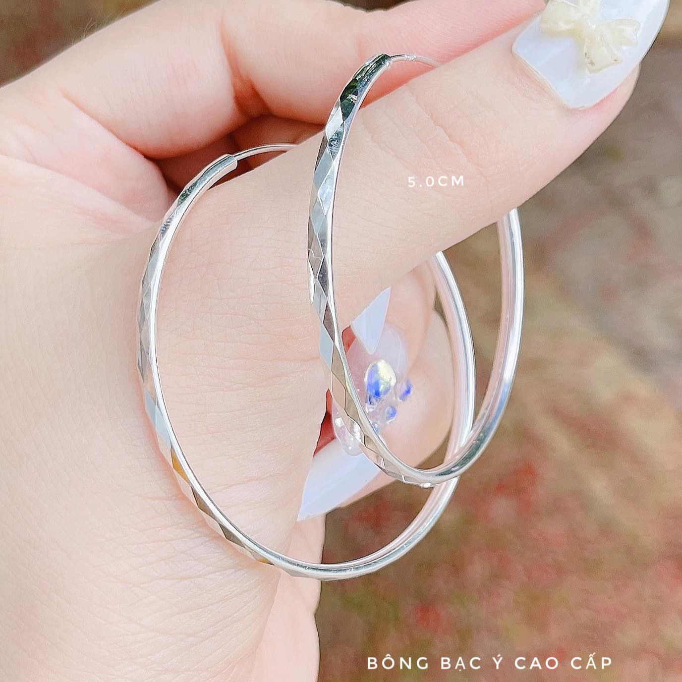 Bông tai vòng tàu bạc ý cao cấp mẫu mới, vòng tàu bạc ý mẫu mới, khuyên tai tròn bạc ý cao cấp