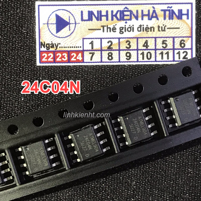 5 con ic nhớ eeprom at24c04n at24c04 24c04 atmel904 sop-8 mới