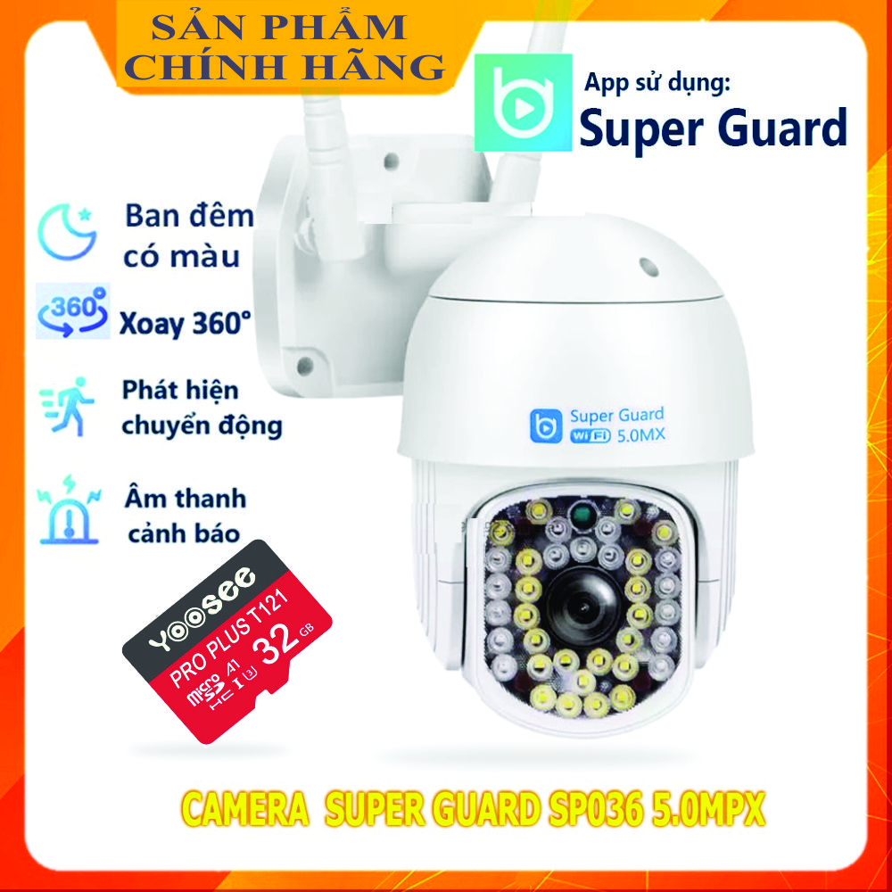 [HÀNG XỊN - FREESHIP] Camera Wifi thông minh Super Guard PTZ - siêu nét góc rộng