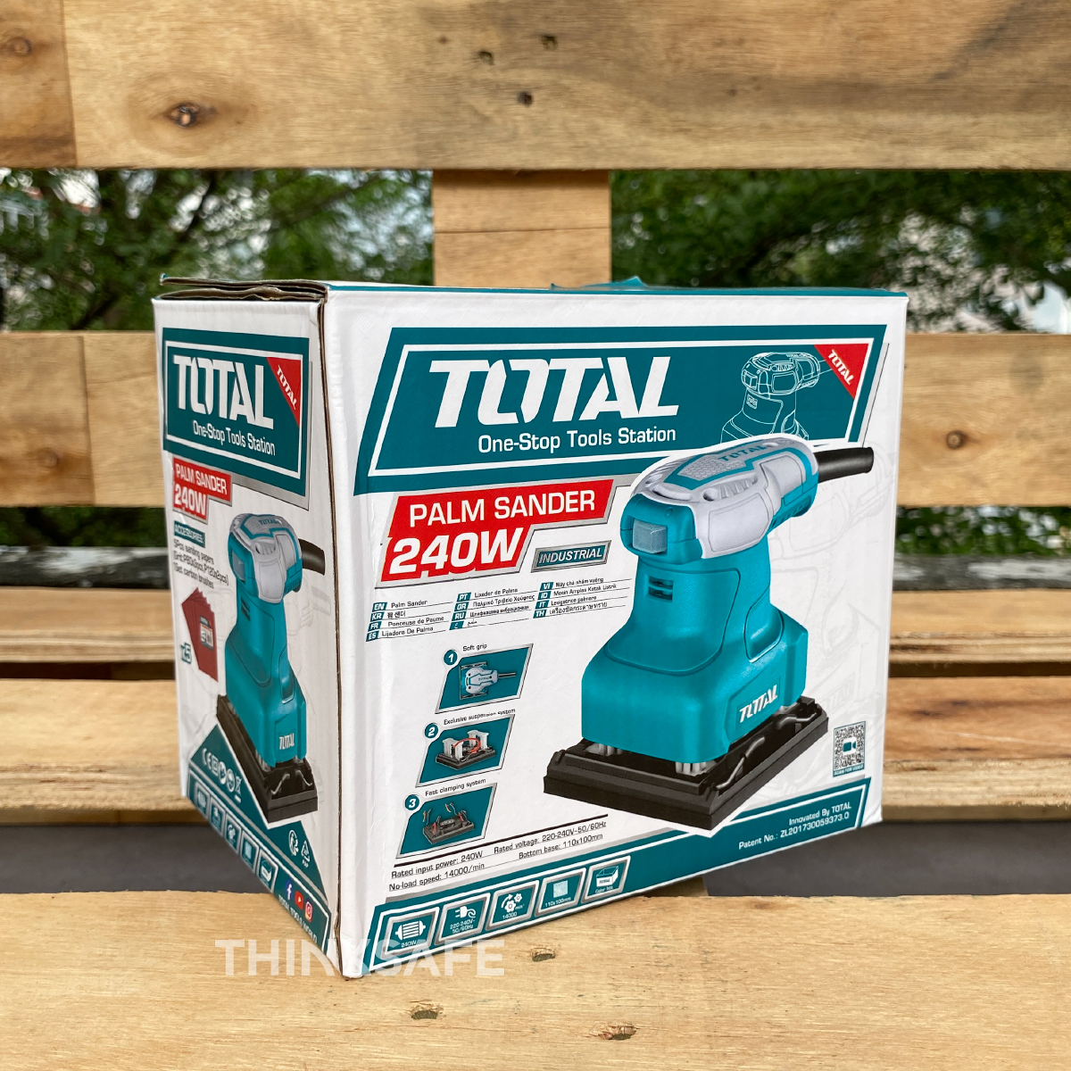 Máy chà nhám điện Total công suất 65 - 1200W gồm chà nhám vuông, chữ nhật, tròn, cọ, Máy chà nhám tăng - Thinksafe