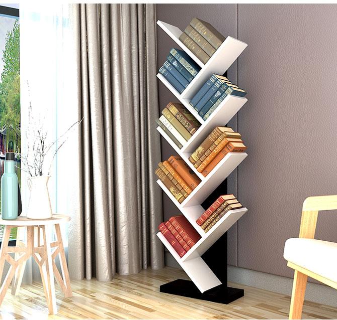Kệ để sách chéo xương cá 7-9-11 tầng
