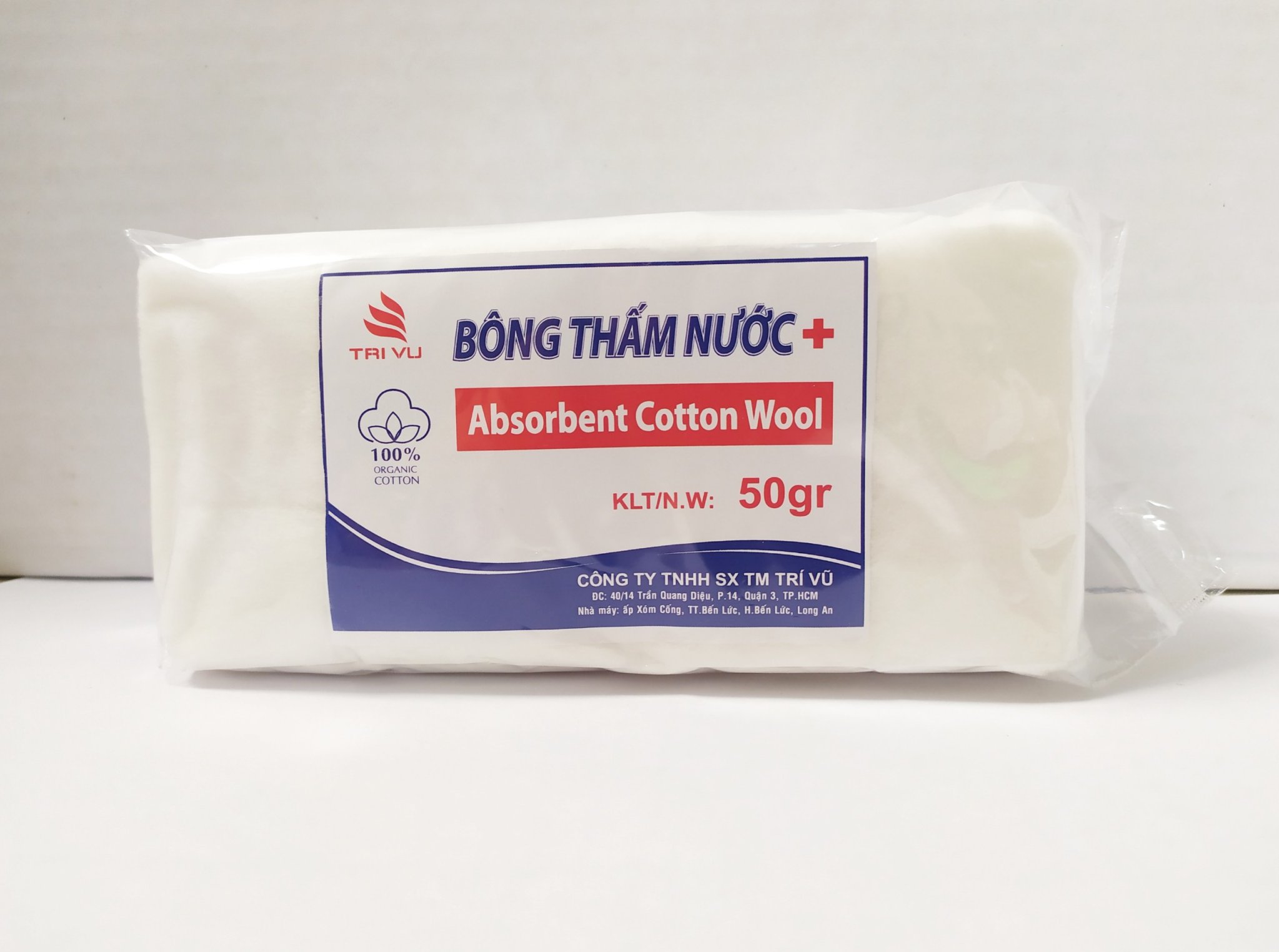 [HCM] 5 Gói Bông gòn cuộn y tế thấm hút nước Trí Vũ 50g
