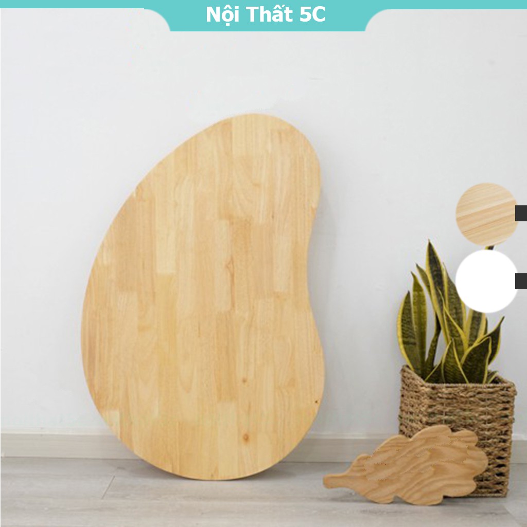 Bàn trà hạt đậu chân gỗ tự nhiên bọc simili thiết kế hình đơn giản, hiện đại phù hợp với mọi không gian, bàn trà sofa, bàn uống nước mặt gỗ MDF dày 1,5cm dễ dàng vệ sinh