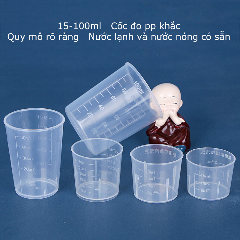 Cốc đong nhựa 30ml, 50ml, 100ml