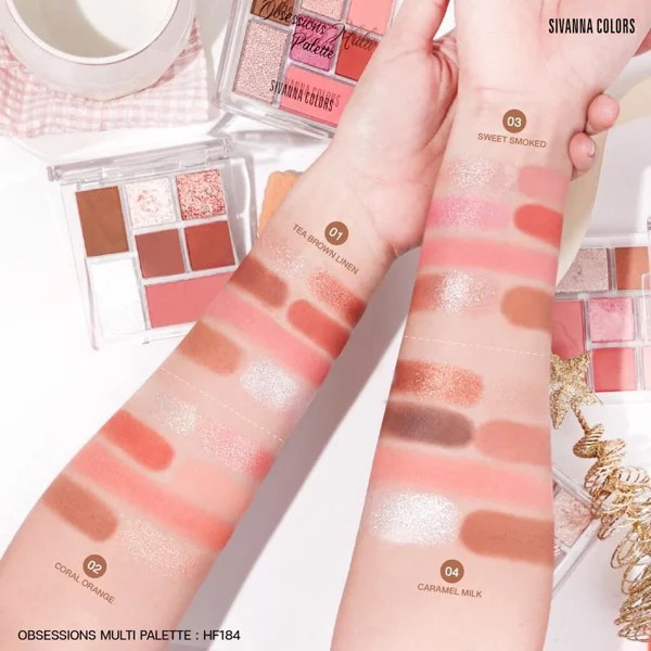 Bảng Phấn Mắt 7 Ô Sivanna Obsessions Multi Palette HF184 ( MÃ 60)