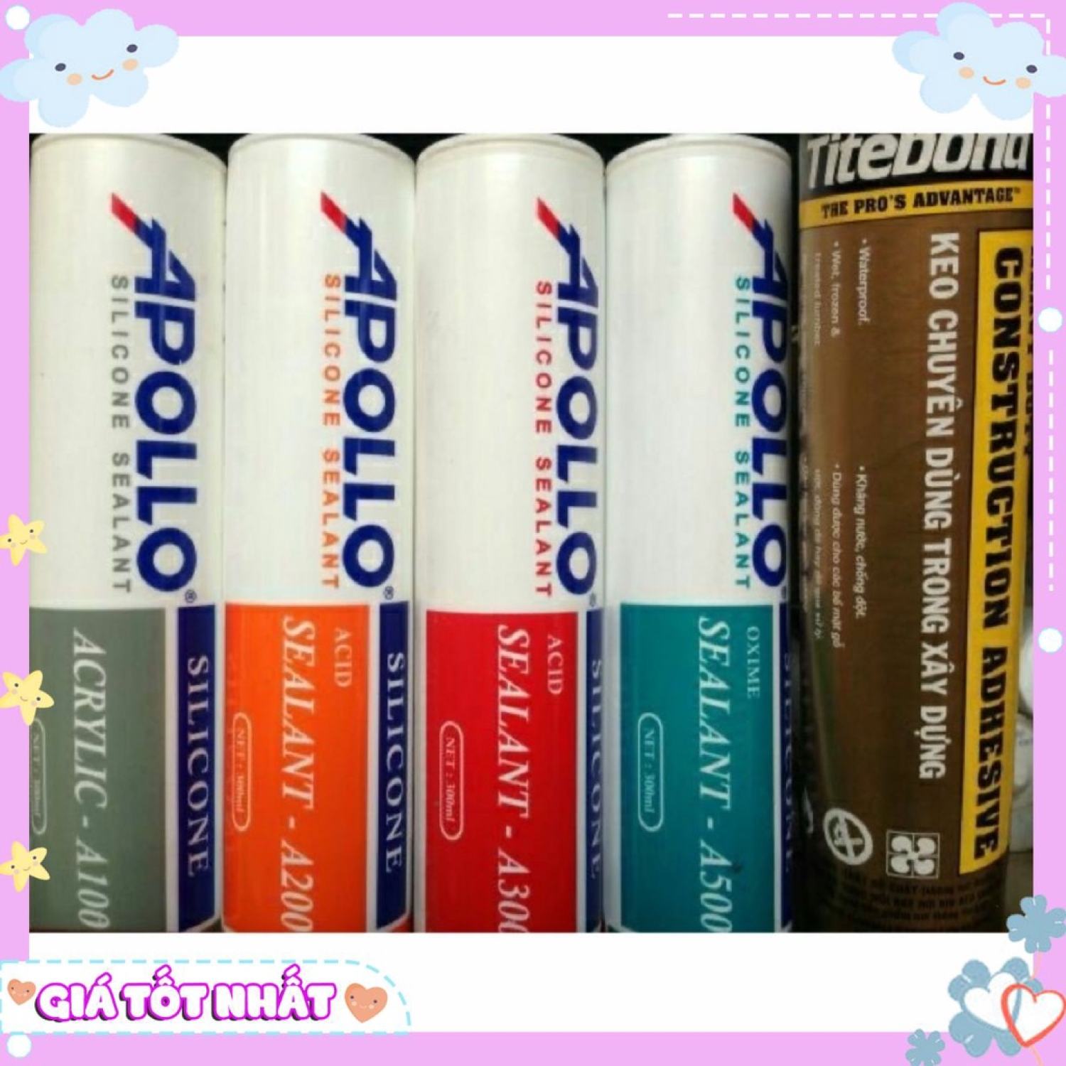 🌟[ TOP BÁN CHẠY ] Keo silicon apolo đen/đục /trong (hàng chuẩn)💦💦