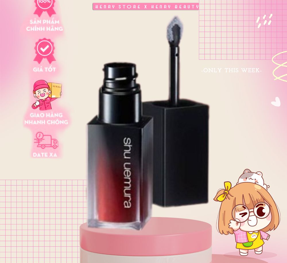 Son kem Shu Uemura mà đỏ rượu 5.3g