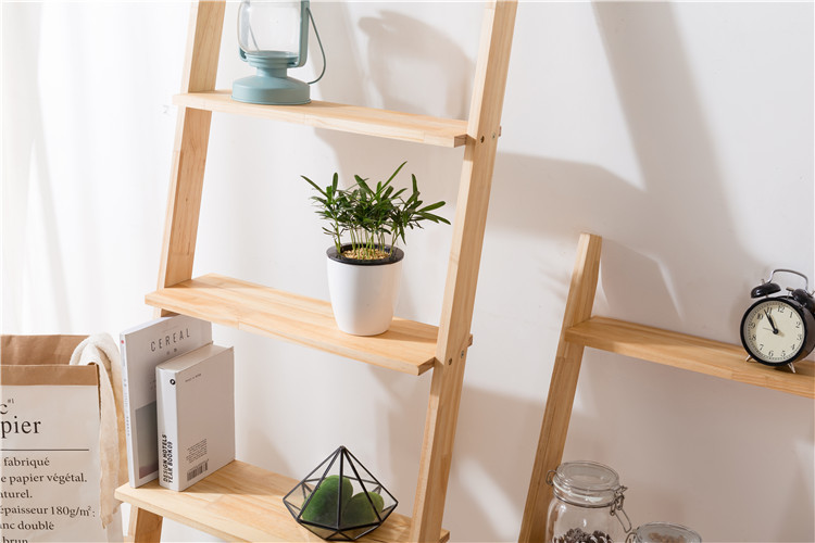 Kệ thang Dwood 5 tầng gỗ thông trang trí tiện lợi, kệ gỗ Decor để đồ dựng tường