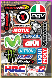 Tem Sticker Dán Xe Máy, Xe Điện Chủ Đề Logo Racing 01 Chất Liệu PVC Chống thumbnail