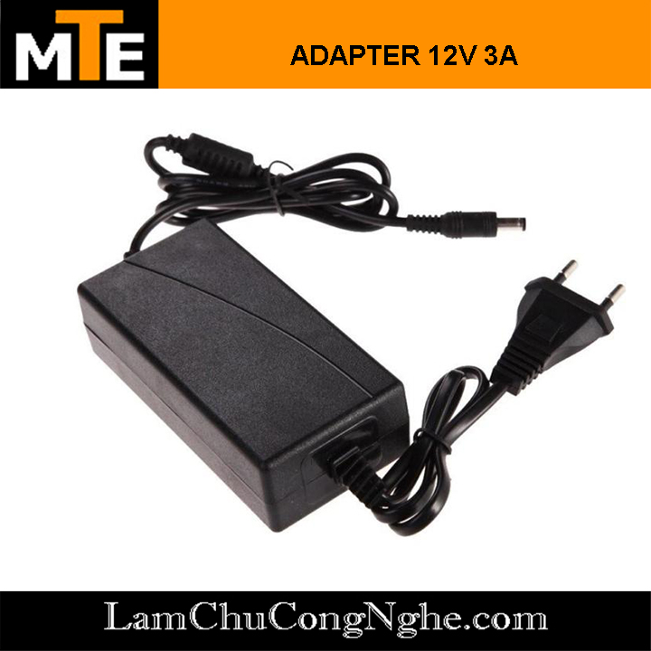 Nguồn adapter 12V 3A jack DC 5.5x2.1mm