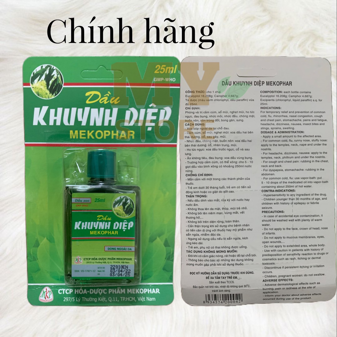(Chính Hãng) Dầu Khuynh Diệp Mekophar 25ml
