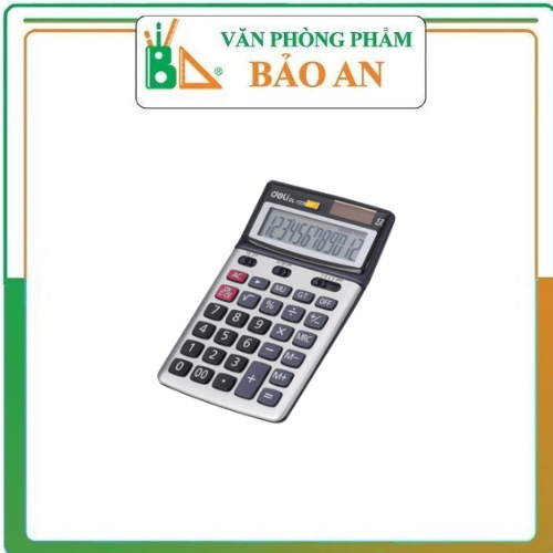 Máy tính kỹ thuật 12 số deli, bạc e1222