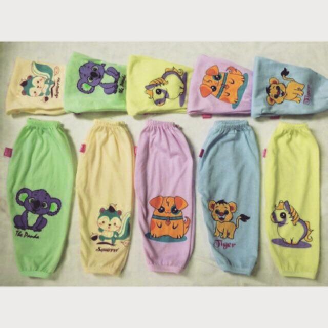 Quần chục dài cotton hình thú cho bé ( set 10 quần )