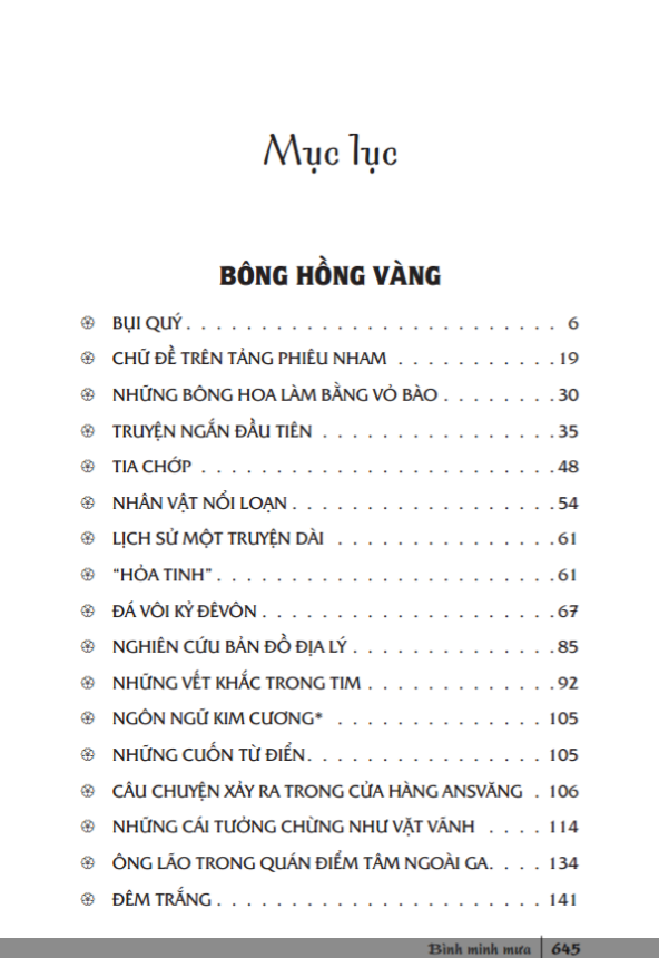 Bông hồng vàng và bình minh mưa (bìa mềm)